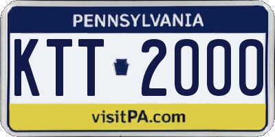 PA license plate KTT2000