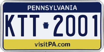 PA license plate KTT2001