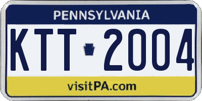 PA license plate KTT2004