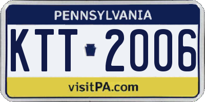 PA license plate KTT2006