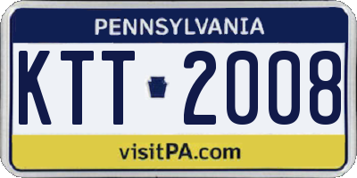 PA license plate KTT2008