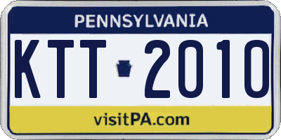 PA license plate KTT2010