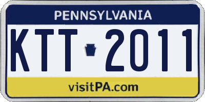 PA license plate KTT2011