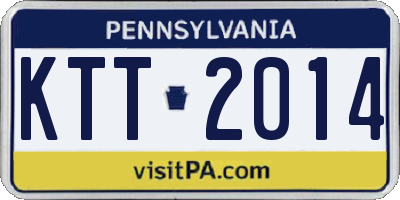 PA license plate KTT2014