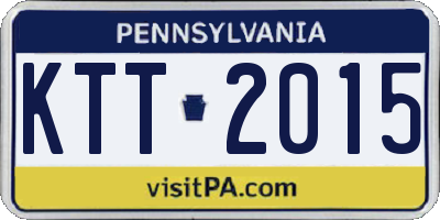 PA license plate KTT2015