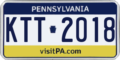 PA license plate KTT2018