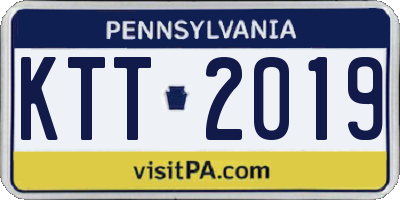 PA license plate KTT2019