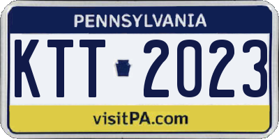 PA license plate KTT2023