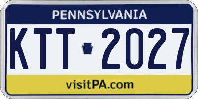 PA license plate KTT2027
