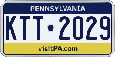 PA license plate KTT2029