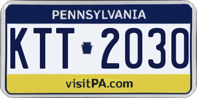 PA license plate KTT2030