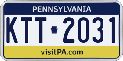 PA license plate KTT2031