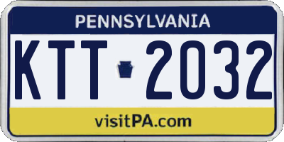 PA license plate KTT2032