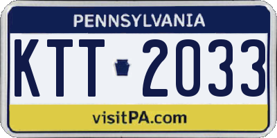 PA license plate KTT2033