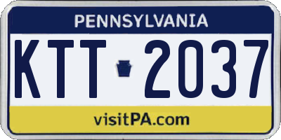 PA license plate KTT2037