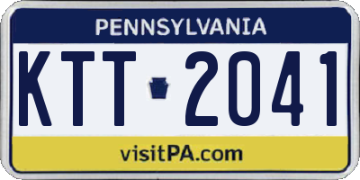 PA license plate KTT2041