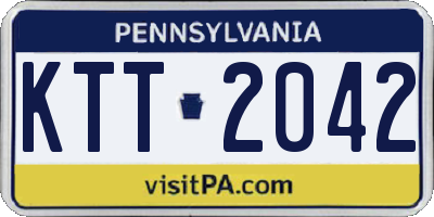 PA license plate KTT2042
