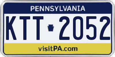 PA license plate KTT2052