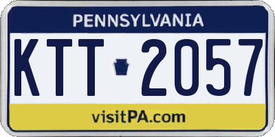 PA license plate KTT2057