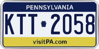 PA license plate KTT2058