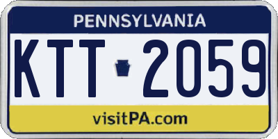 PA license plate KTT2059