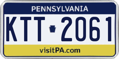 PA license plate KTT2061