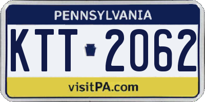 PA license plate KTT2062