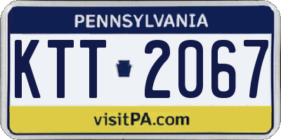 PA license plate KTT2067