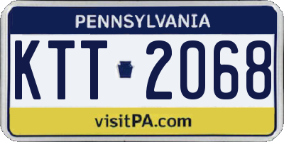 PA license plate KTT2068