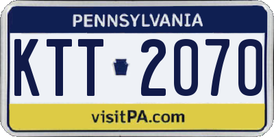 PA license plate KTT2070