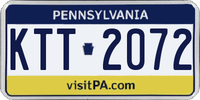PA license plate KTT2072
