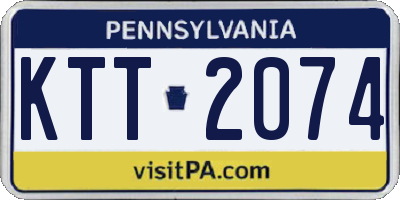 PA license plate KTT2074
