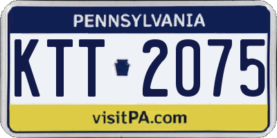 PA license plate KTT2075