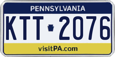 PA license plate KTT2076