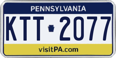 PA license plate KTT2077