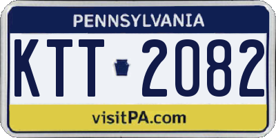 PA license plate KTT2082