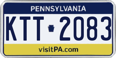PA license plate KTT2083