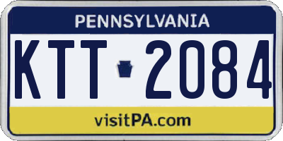PA license plate KTT2084