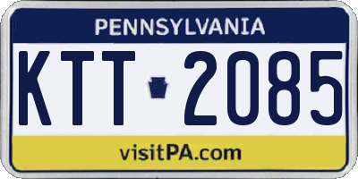 PA license plate KTT2085