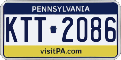 PA license plate KTT2086