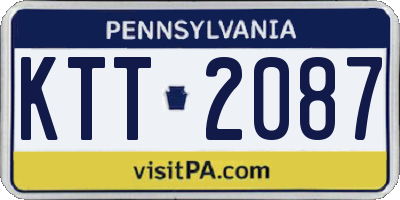 PA license plate KTT2087