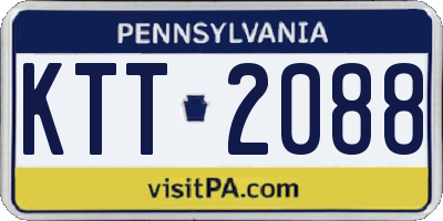 PA license plate KTT2088