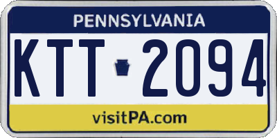 PA license plate KTT2094