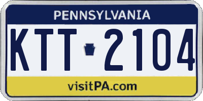 PA license plate KTT2104
