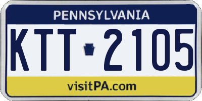 PA license plate KTT2105