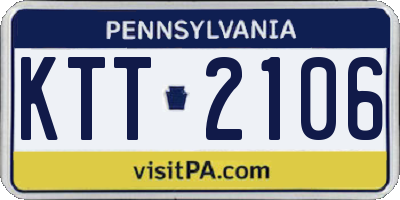 PA license plate KTT2106