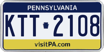 PA license plate KTT2108