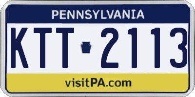 PA license plate KTT2113