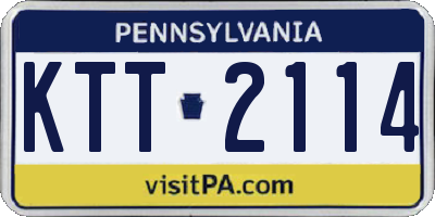 PA license plate KTT2114