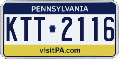 PA license plate KTT2116